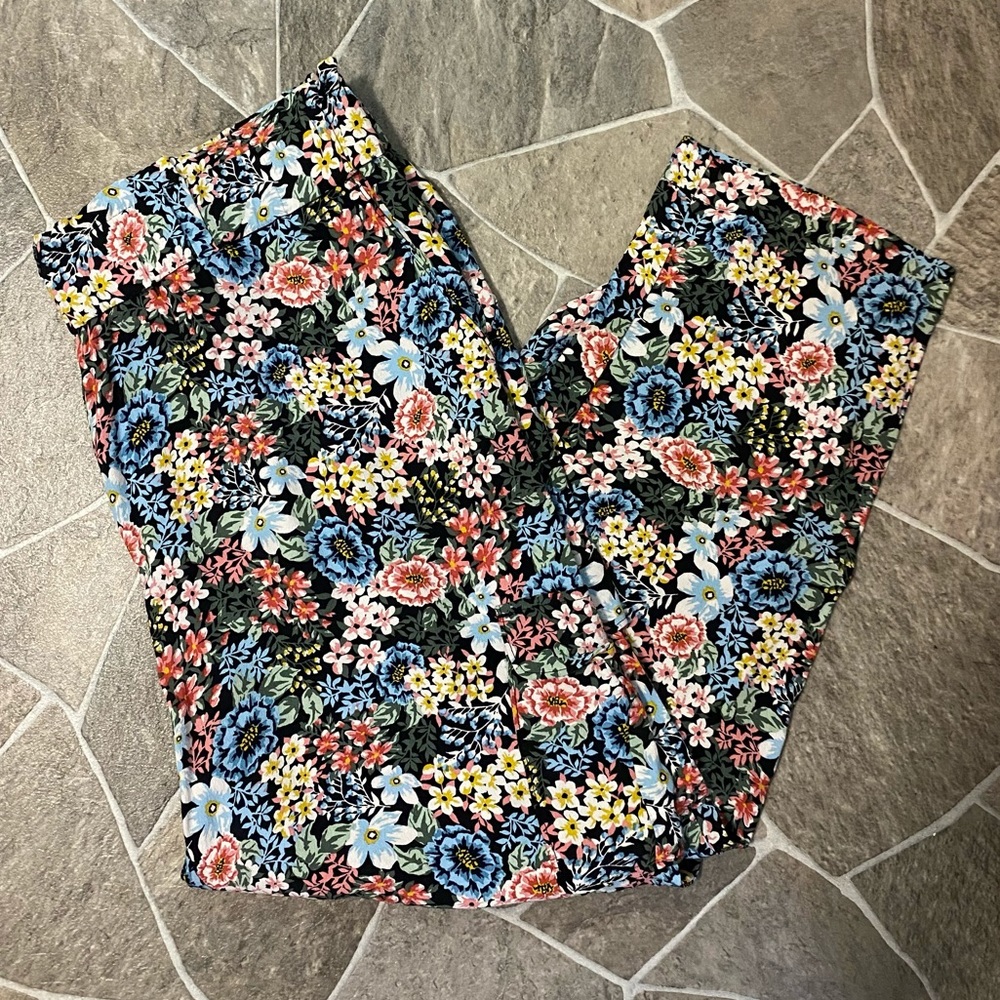 Loft Floral Cargo Jogger Pants Size L